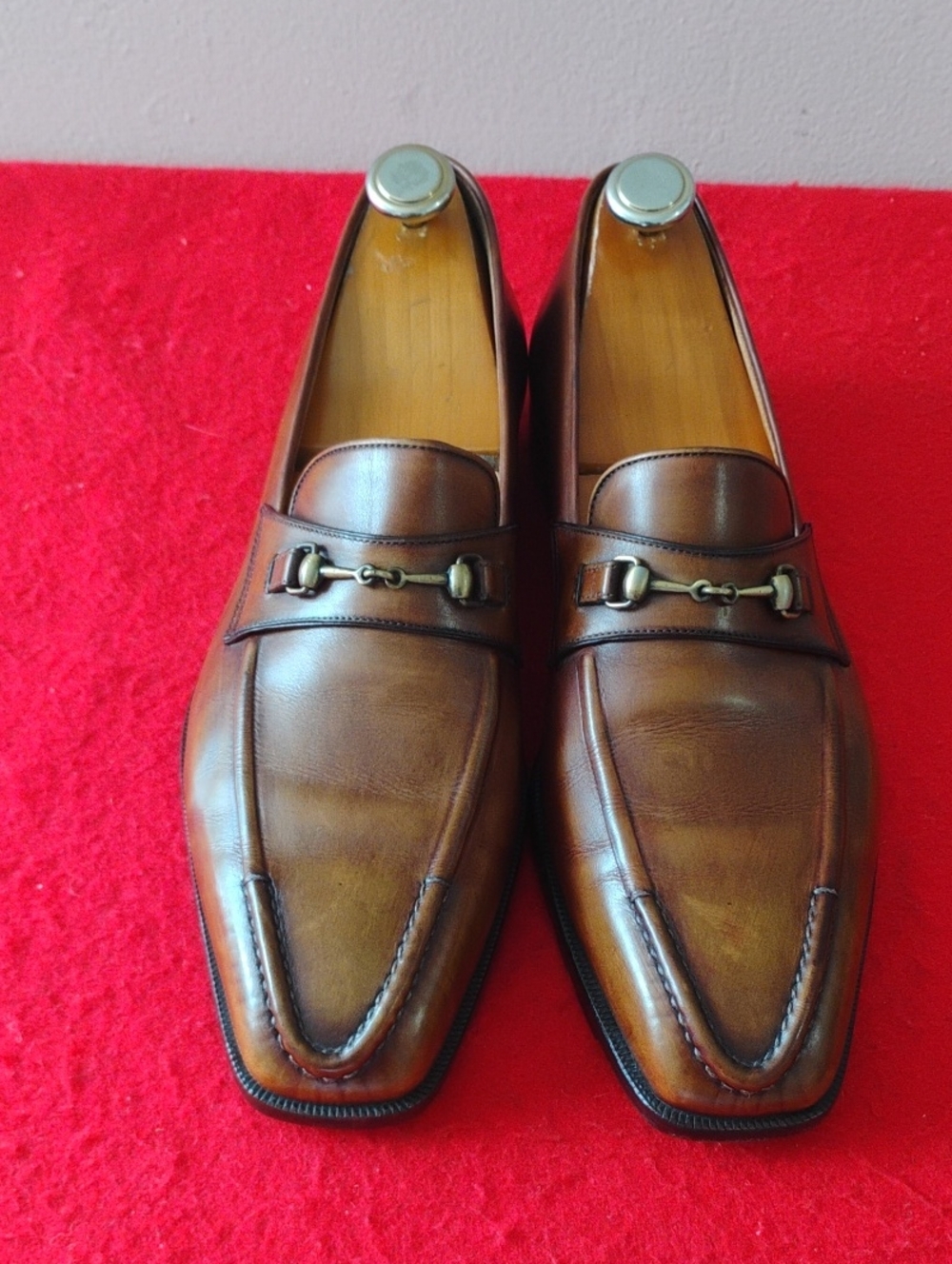 Men's Brown Leather Bit Slip-On Loafers